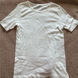 Brandy Melville Cream Short Sleeve Tee
